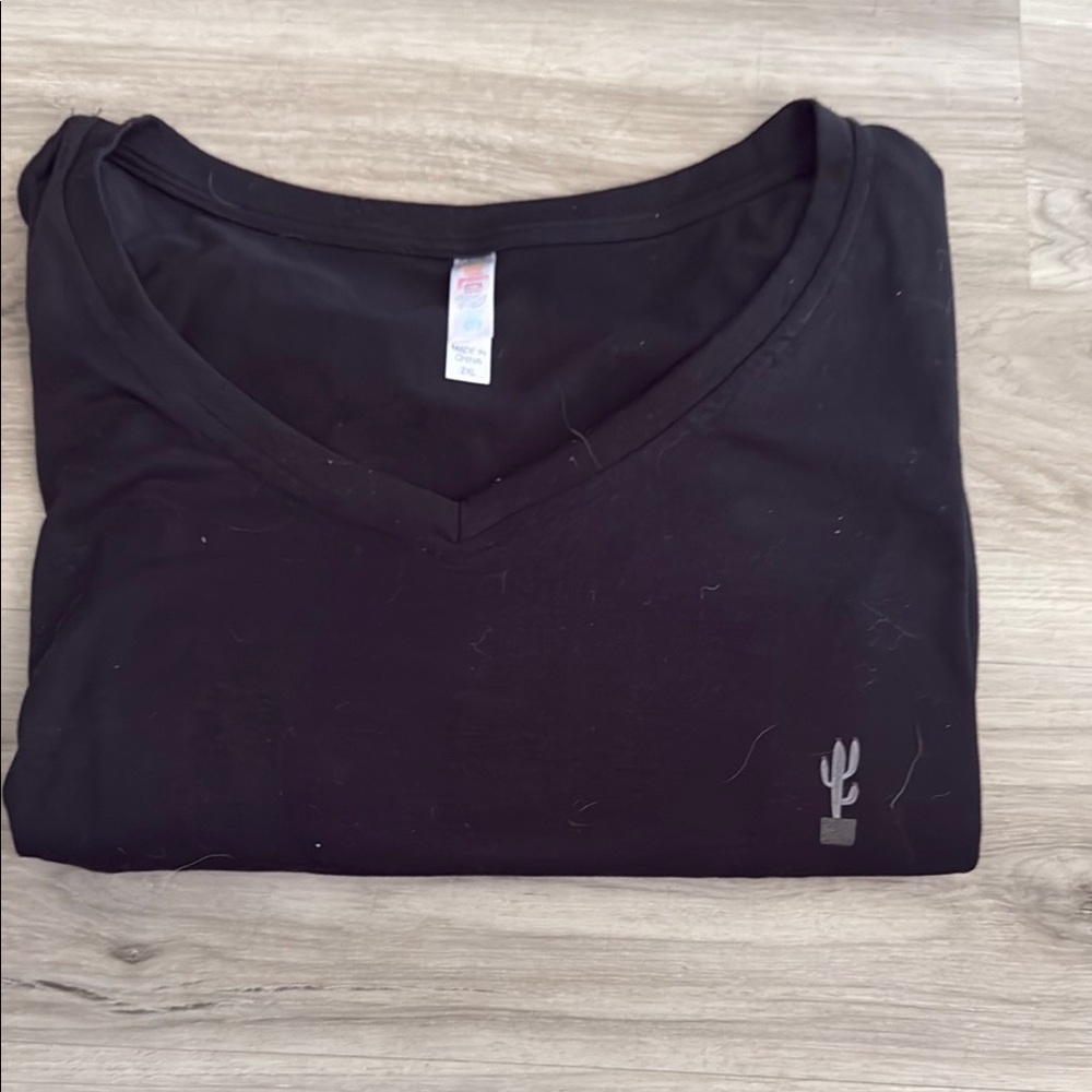 LuLaRoe Black V-Neck Top
